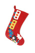 Hand Felted Wool Kids Christmas Stocking - Train on Red - ARCADIA HOME